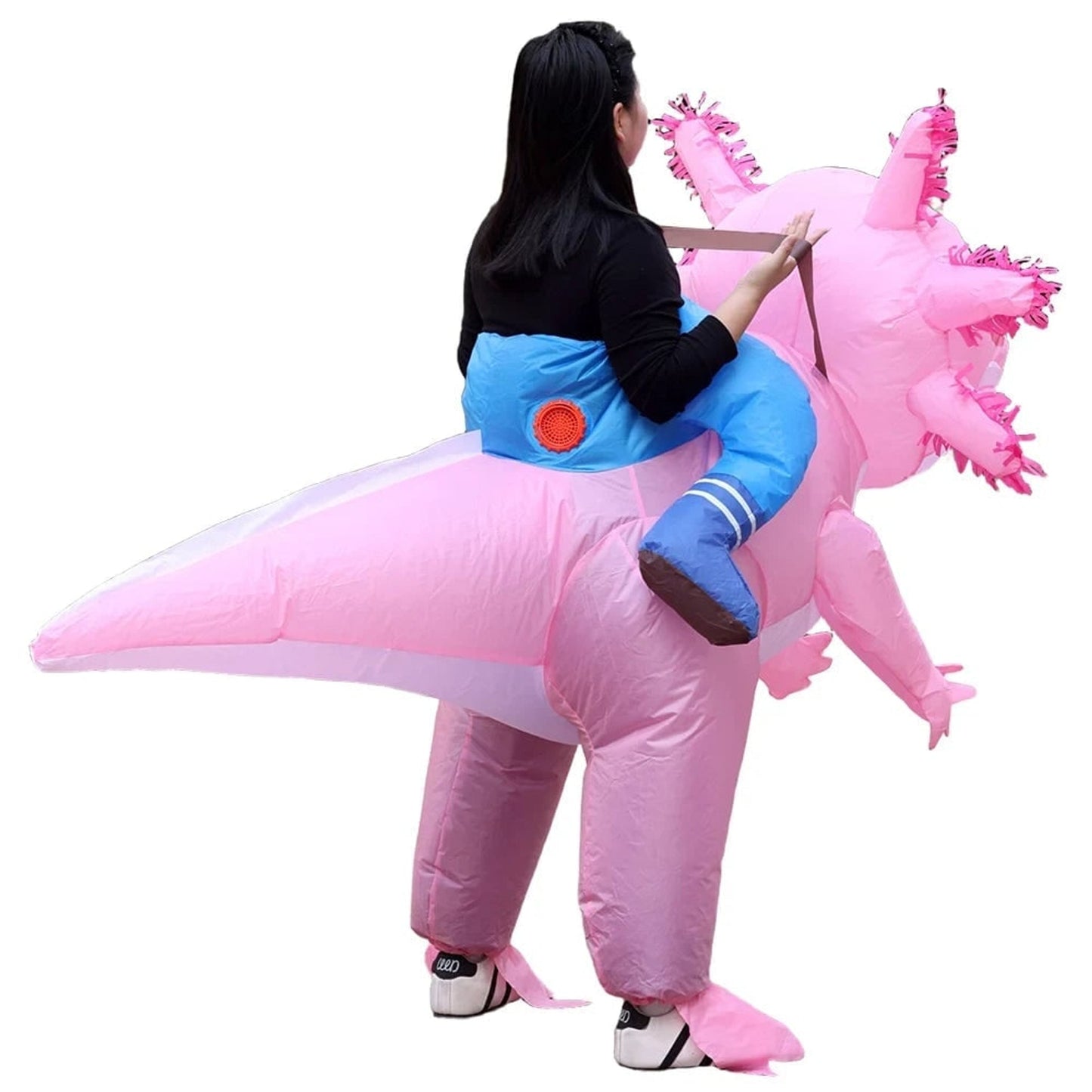 Halloween Costume Inflatable Axolotl Suit With Design And Battery-Operated Fan - Image 8