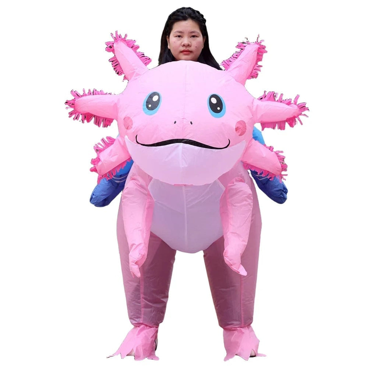 Halloween Costume Inflatable Axolotl Suit With Design And Battery-Operated Fan - Image 7