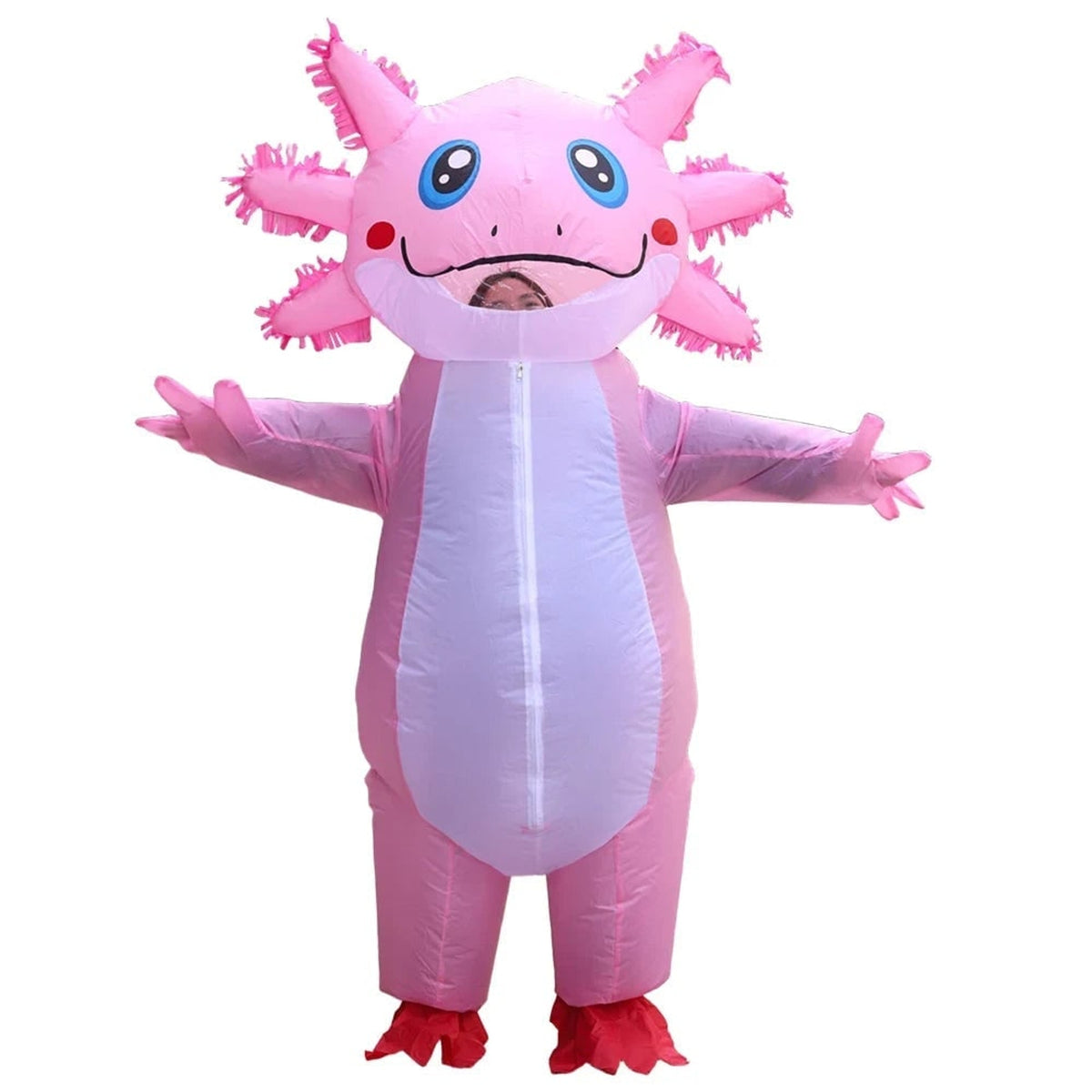 Halloween Costume Inflatable Axolotl Suit With Design And Battery-Operated Fan - Image 4