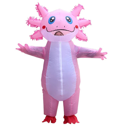 Halloween Costume Inflatable Axolotl Suit With Design And Battery-Operated Fan - Image 4