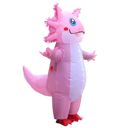 Halloween Costume Inflatable Axolotl Suit With Design And Battery-Operated Fan - Image 5