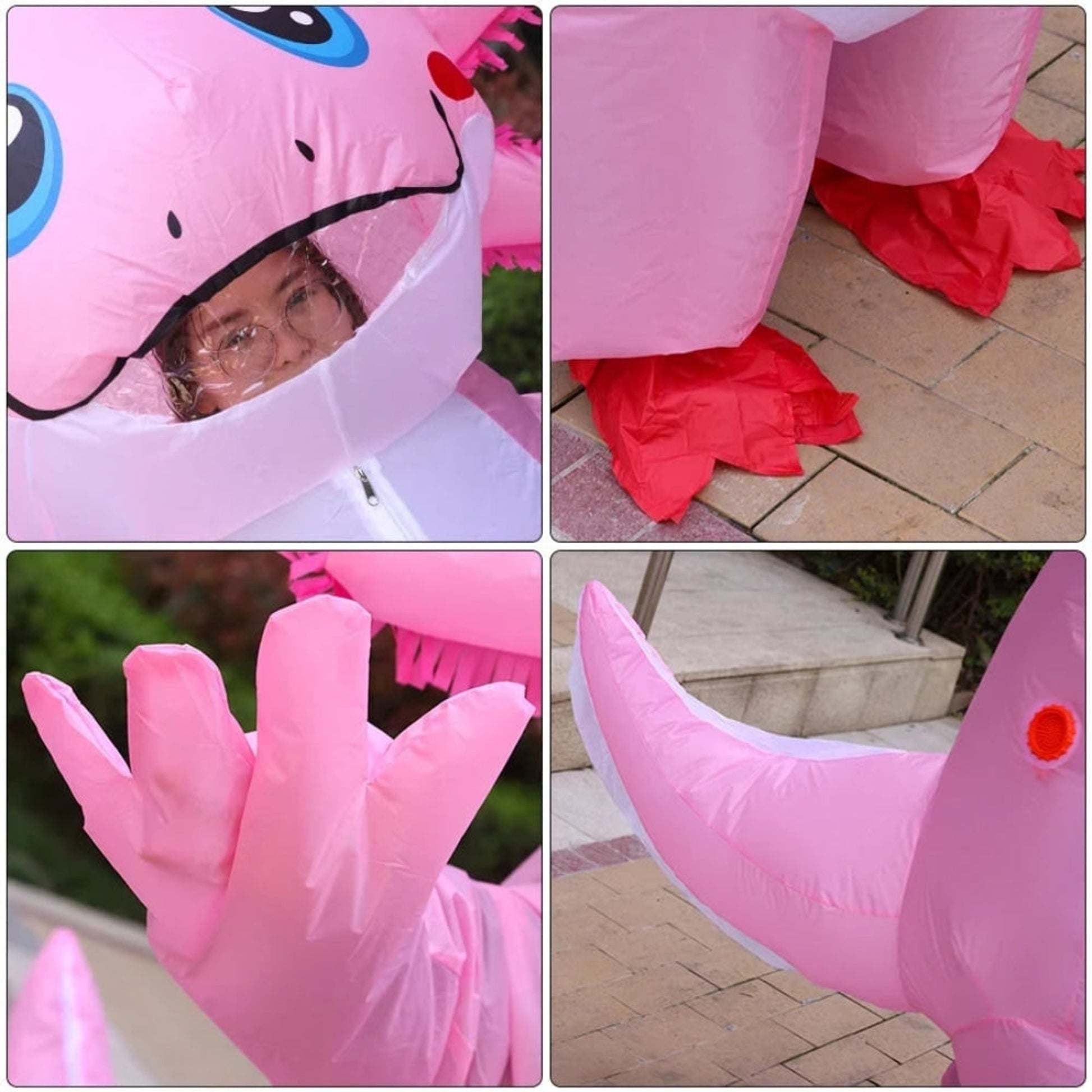 Halloween Costume Inflatable Axolotl Suit With Design And Battery-Operated Fan - Image 6