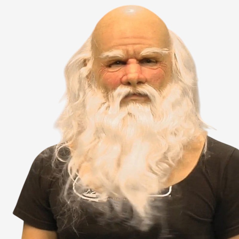 Halloween Costume Mask Full Face Realistic Elderly Adult - Image 1