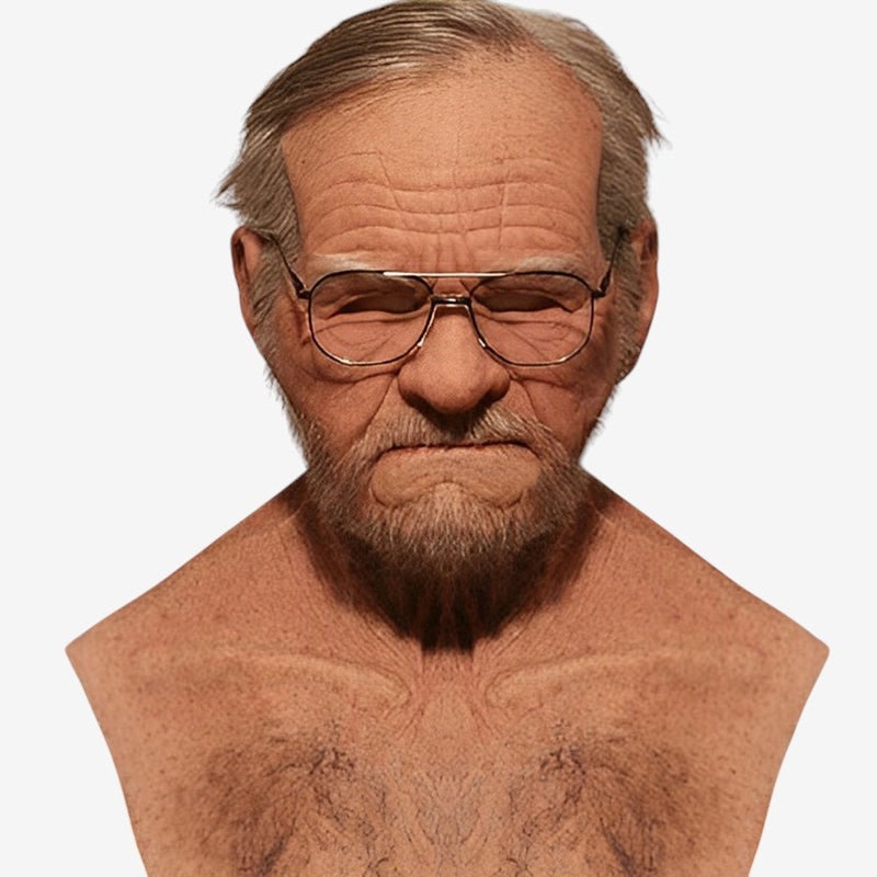 Halloween Costume Mask Full Face Realistic Elderly Adult - Image 17