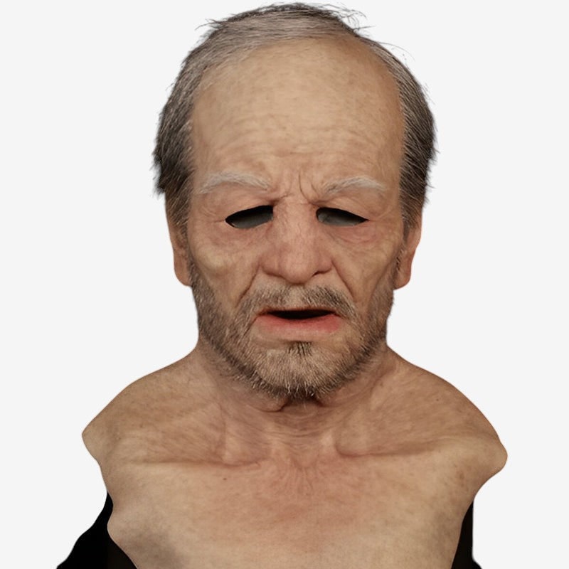 Halloween Costume Mask Full Face Realistic Elderly Adult - Image 21
