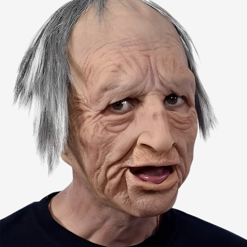 Halloween Costume Mask Full Face Realistic Elderly Adult - Image 24