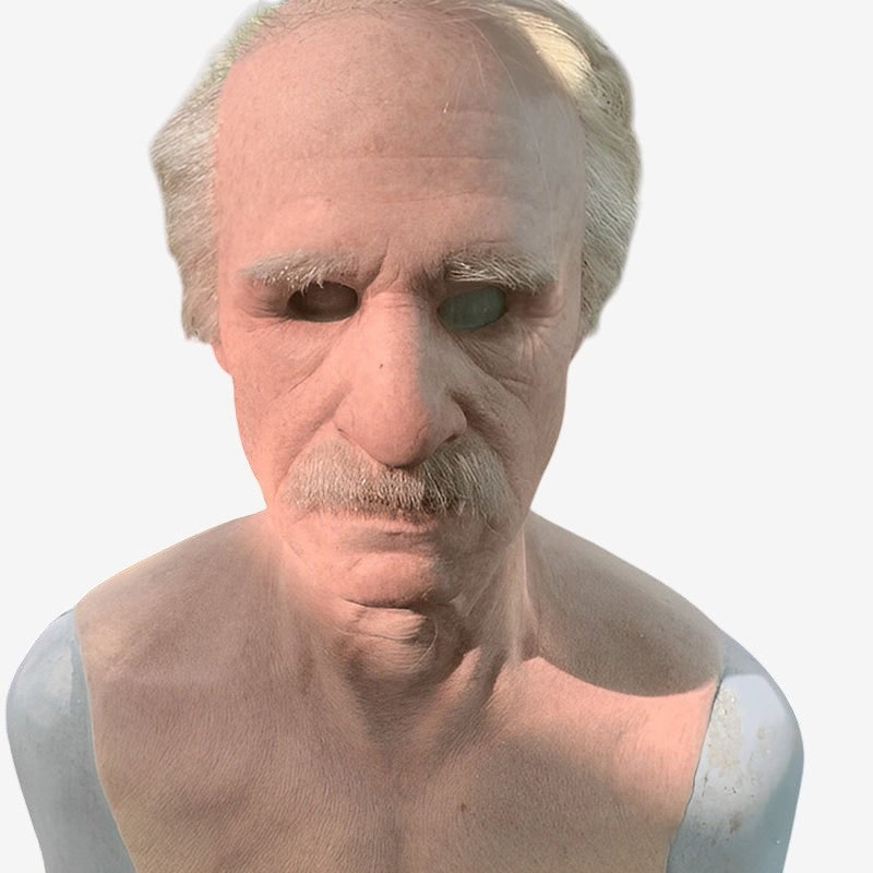 Halloween Costume Mask Full Face Realistic Elderly Adult - Image 25