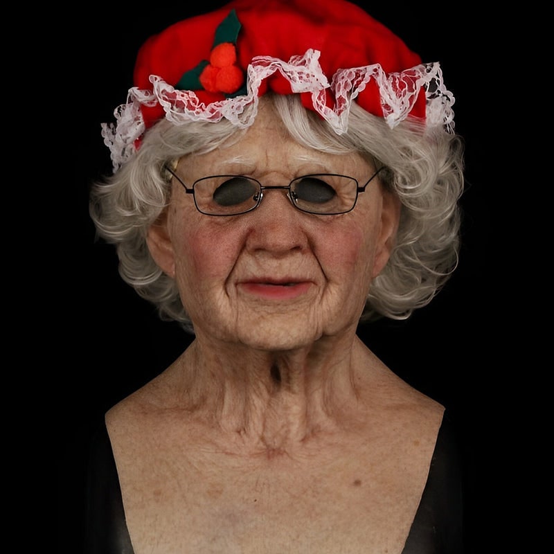 Halloween Costume Mask Full Face Realistic Elderly Adult - Image 29