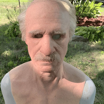 Halloween Costume Mask Full Face Realistic Elderly Adult - Image 31