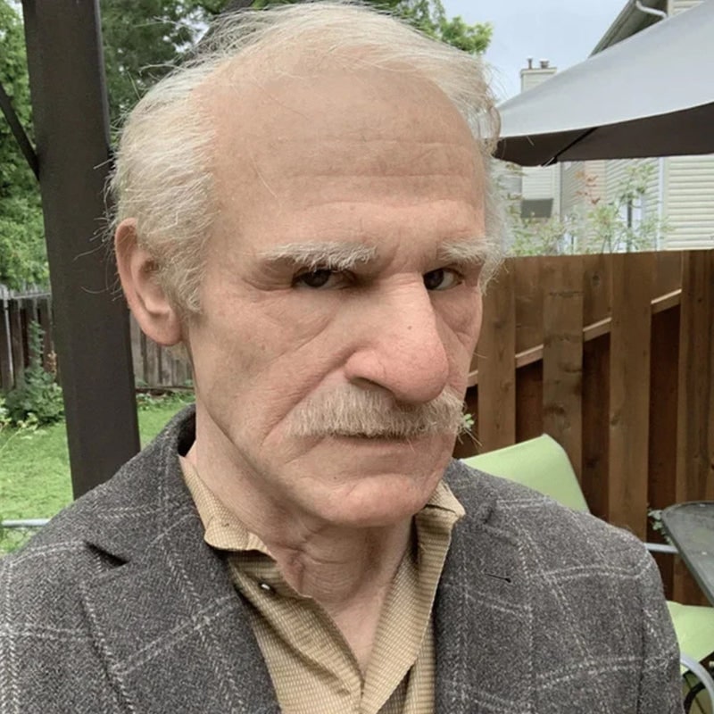 Halloween Costume Mask Full Face Realistic Elderly Adult - Image 37