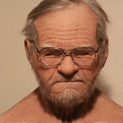 Halloween Costume Mask Full Face Realistic Elderly Adult - Image 38