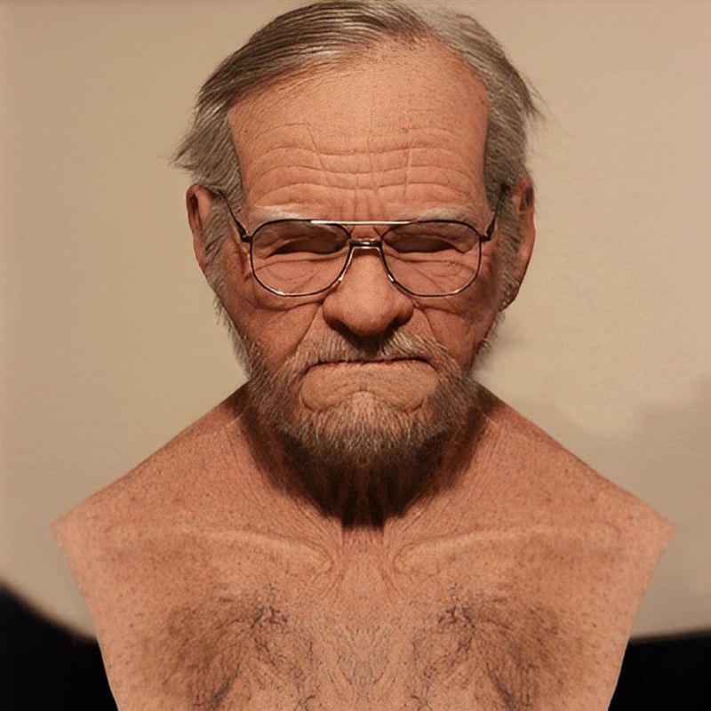 Halloween Costume Mask Full Face Realistic Elderly Adult - Image 41