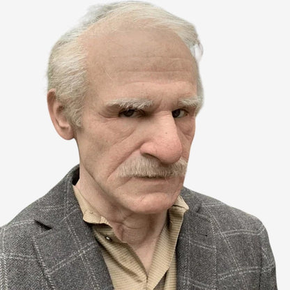 Halloween Costume Mask Full Face Realistic Elderly Adult - Image 7