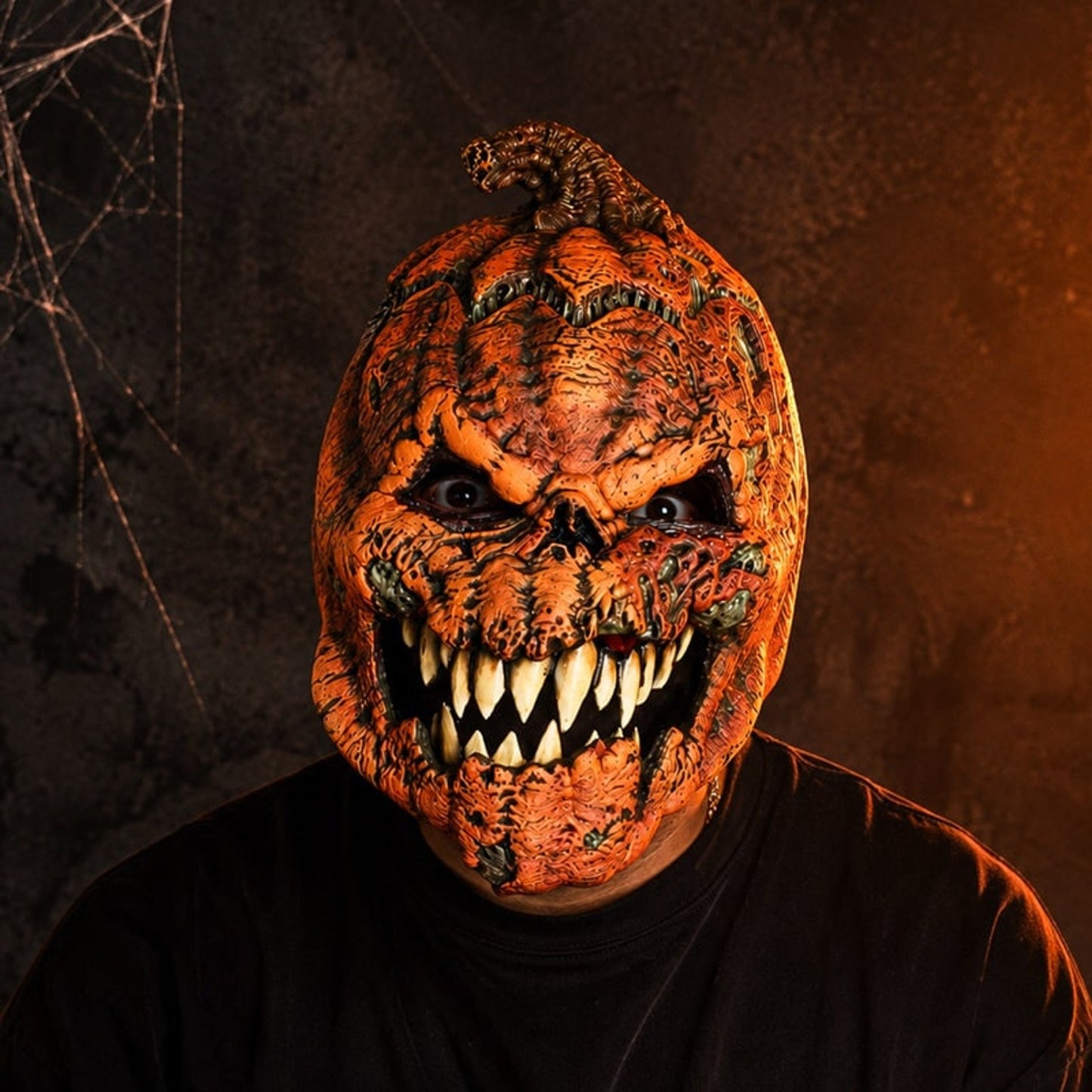 Halloween Costume Mask Scary Pumpkin Full Face Horror - Image 2