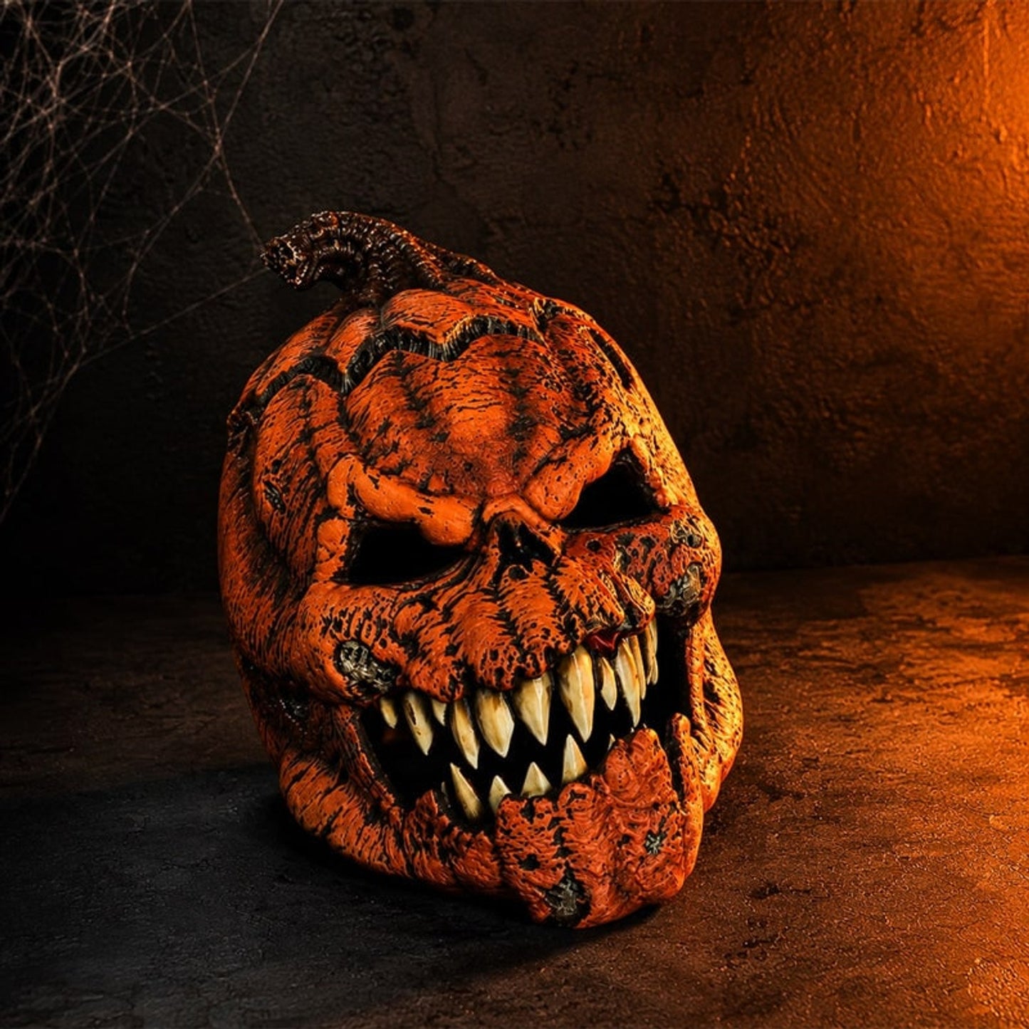 Halloween Costume Mask Scary Pumpkin Full Face Horror - Image 3
