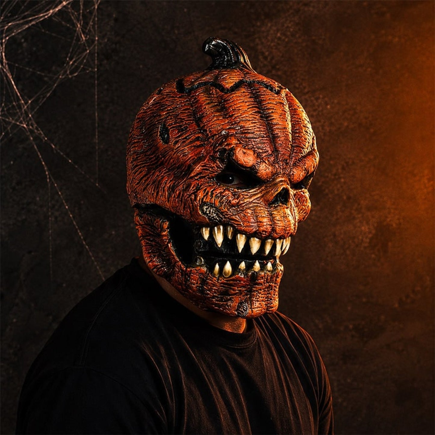 Halloween Costume Mask Scary Pumpkin Full Face Horror - Image 4
