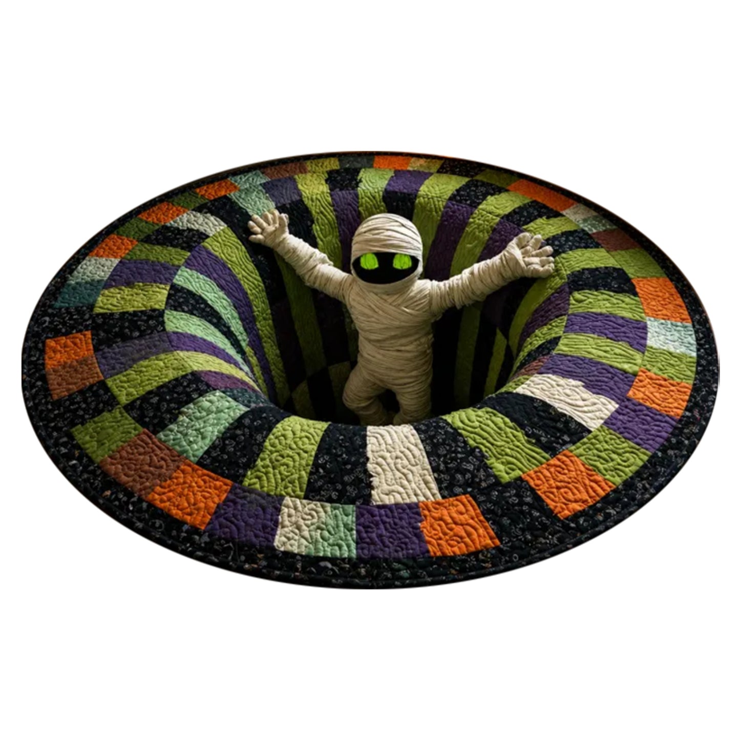 Halloween Decor Party Area Rug 3D Optical Illusion Themed - Image 3