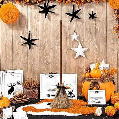 Halloween Decor Witch Broom Animated Prop Dancing Brown - Image 3