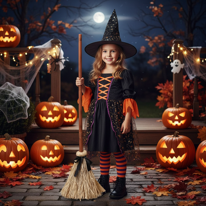 Halloween Decor Witch Broom Animated Prop Dancing Brown - Image 6