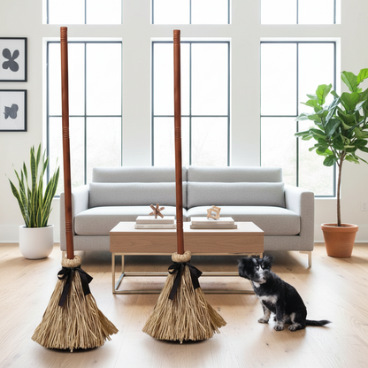 Halloween Decor Witch Broom Animated Prop Dancing Brown - Image 9