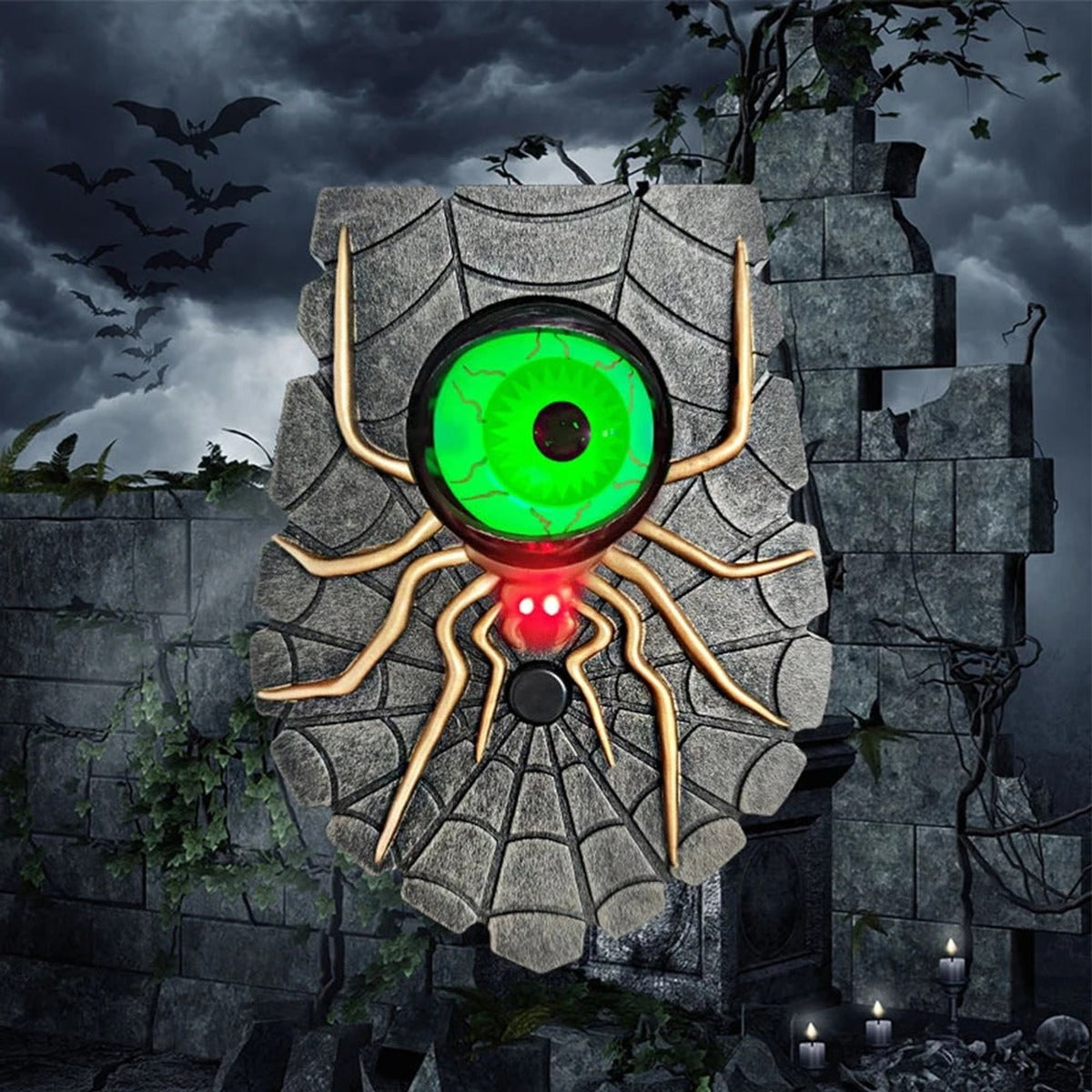 Halloween Decoration Doorbell With Illuminated Blinking Eye And Wireless Battery-Powered Operation For Decor. - Image 10