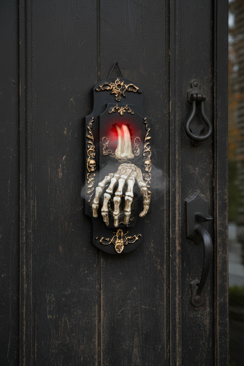Halloween Decoration Ghost Skeleton Hand Doorbell Prop Candle - Image 2