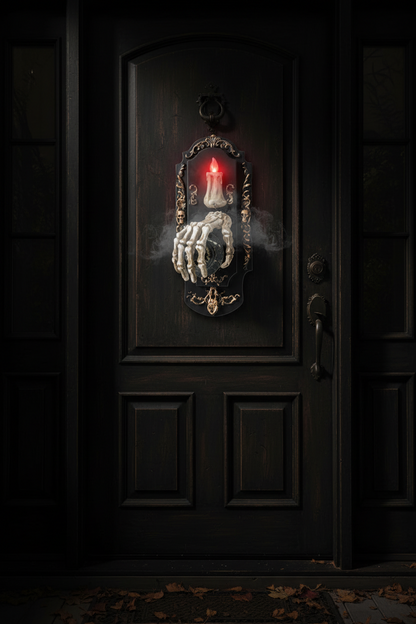 Halloween Decoration Ghost Skeleton Hand Doorbell Prop Candle - Image 4