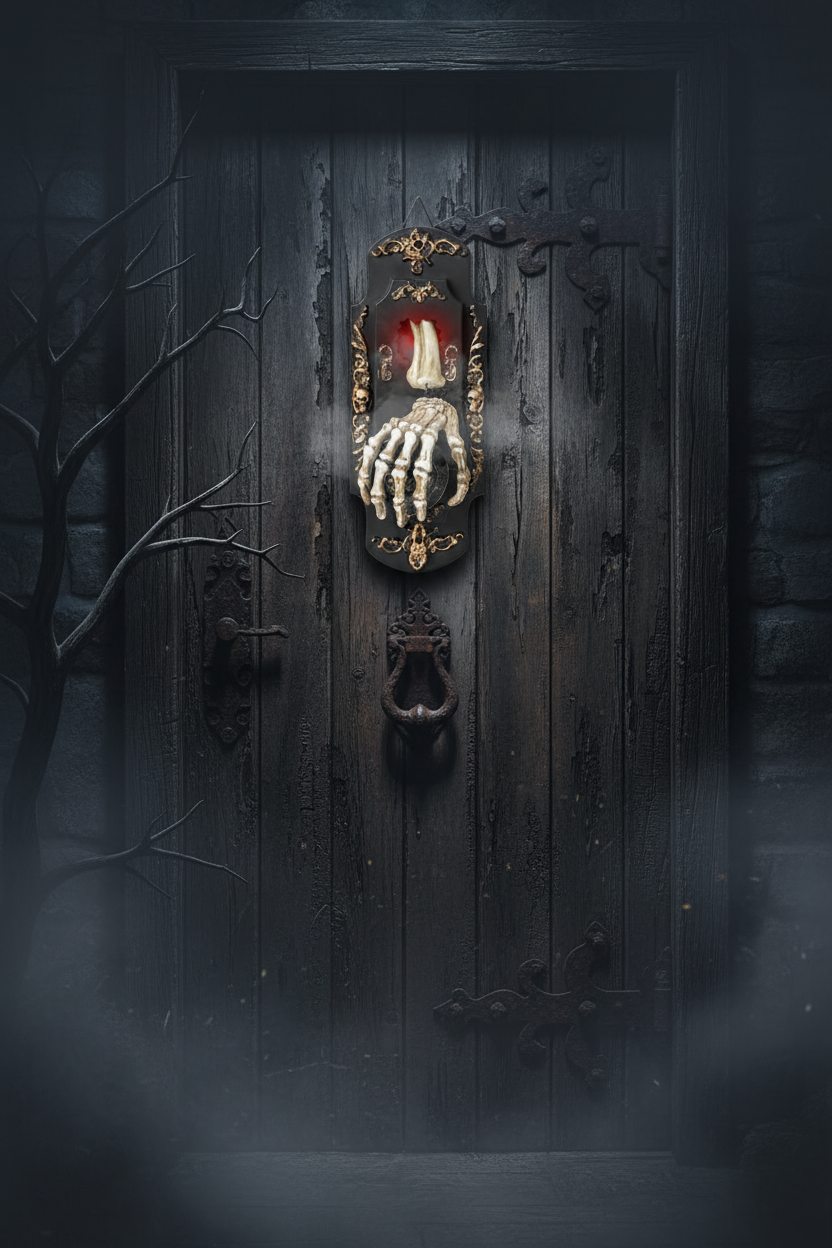Halloween Decoration Ghost Skeleton Hand Doorbell Prop Candle - Image 7