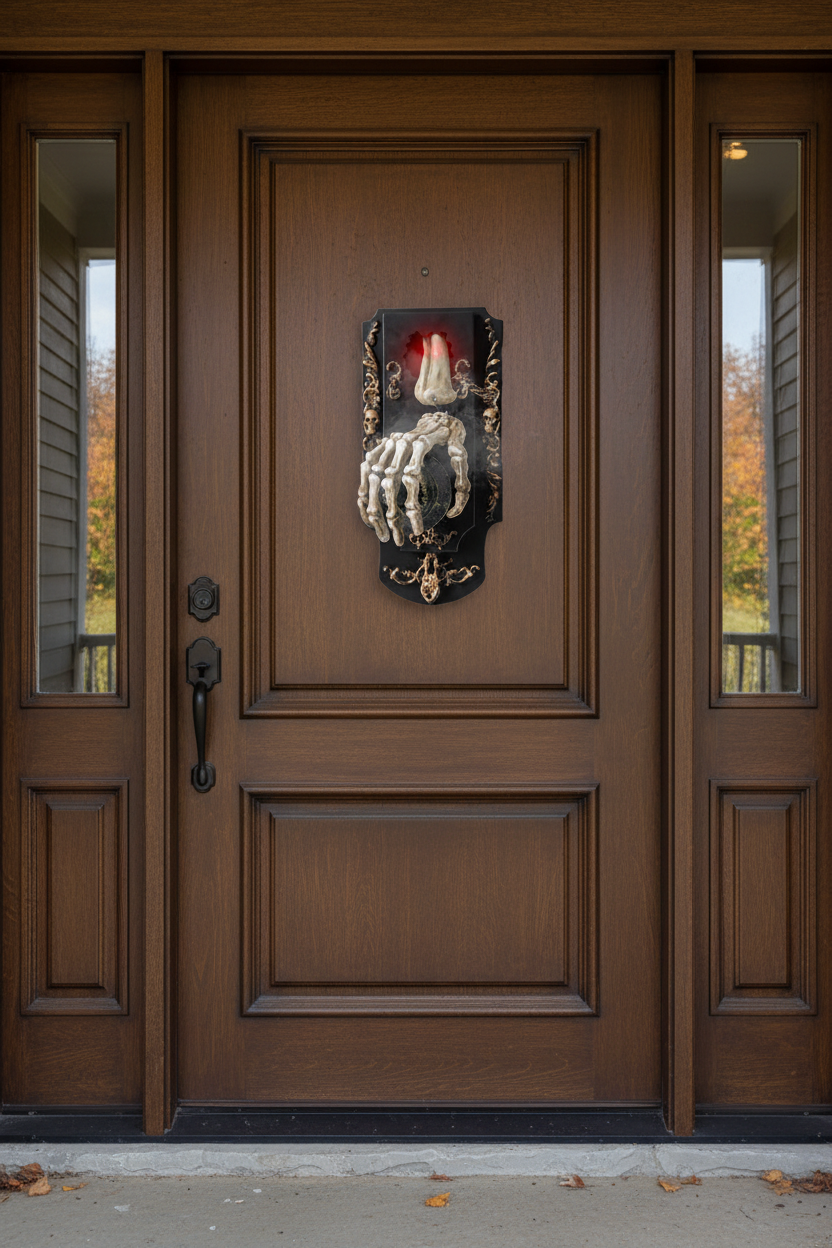 Halloween Decoration Ghost Skeleton Hand Doorbell Prop Candle - Image 8