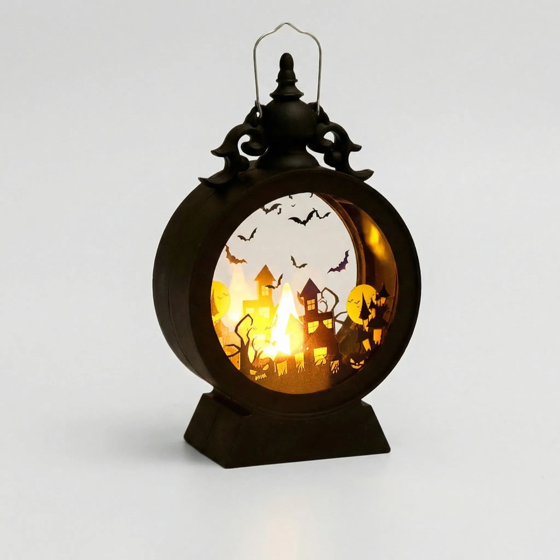 Halloween Decorative Light Warm LED Lantern Hanging Silhouette - Image 3