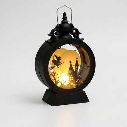 Halloween Decorative Light Warm LED Lantern Hanging Silhouette - Image 4