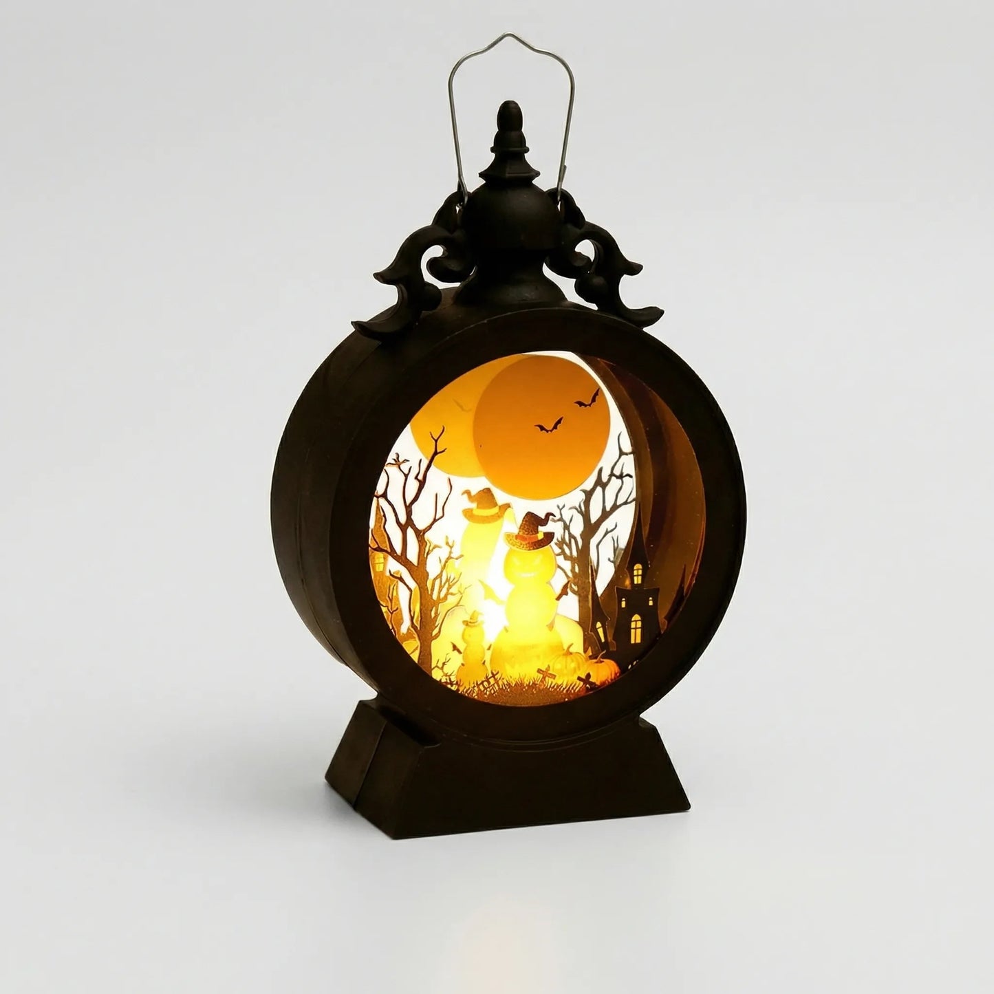 Halloween Decorative Light Warm LED Lantern Hanging Silhouette - Image 5