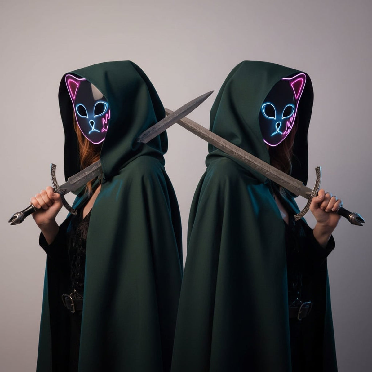 Halloween Fox Mask With Japanese Demon Design For Cosplay Party Costume - Image 11