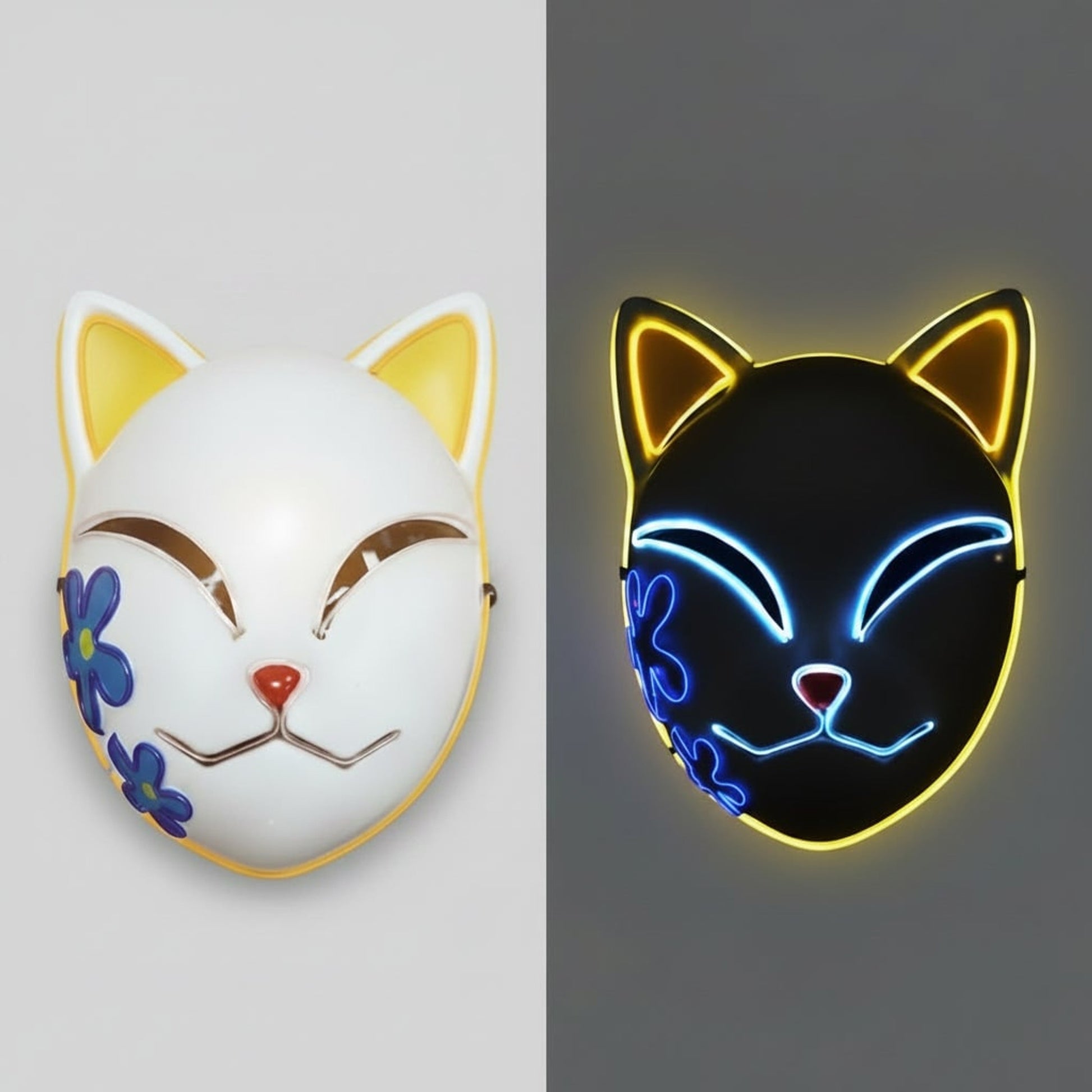 Halloween Fox Mask With Japanese Demon Design For Cosplay Party Costume - Image 3