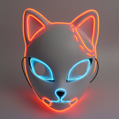 Halloween Fox Mask With Japanese Demon Design For Cosplay Party Costume - Image 9