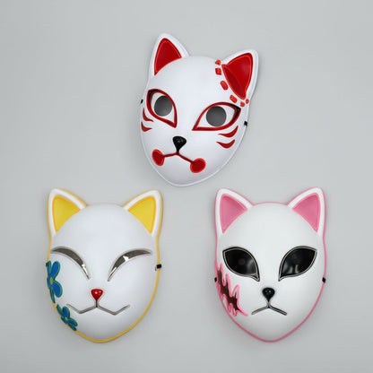 Halloween Fox Mask With Japanese Demon Design For Cosplay Party Costume - Image 6