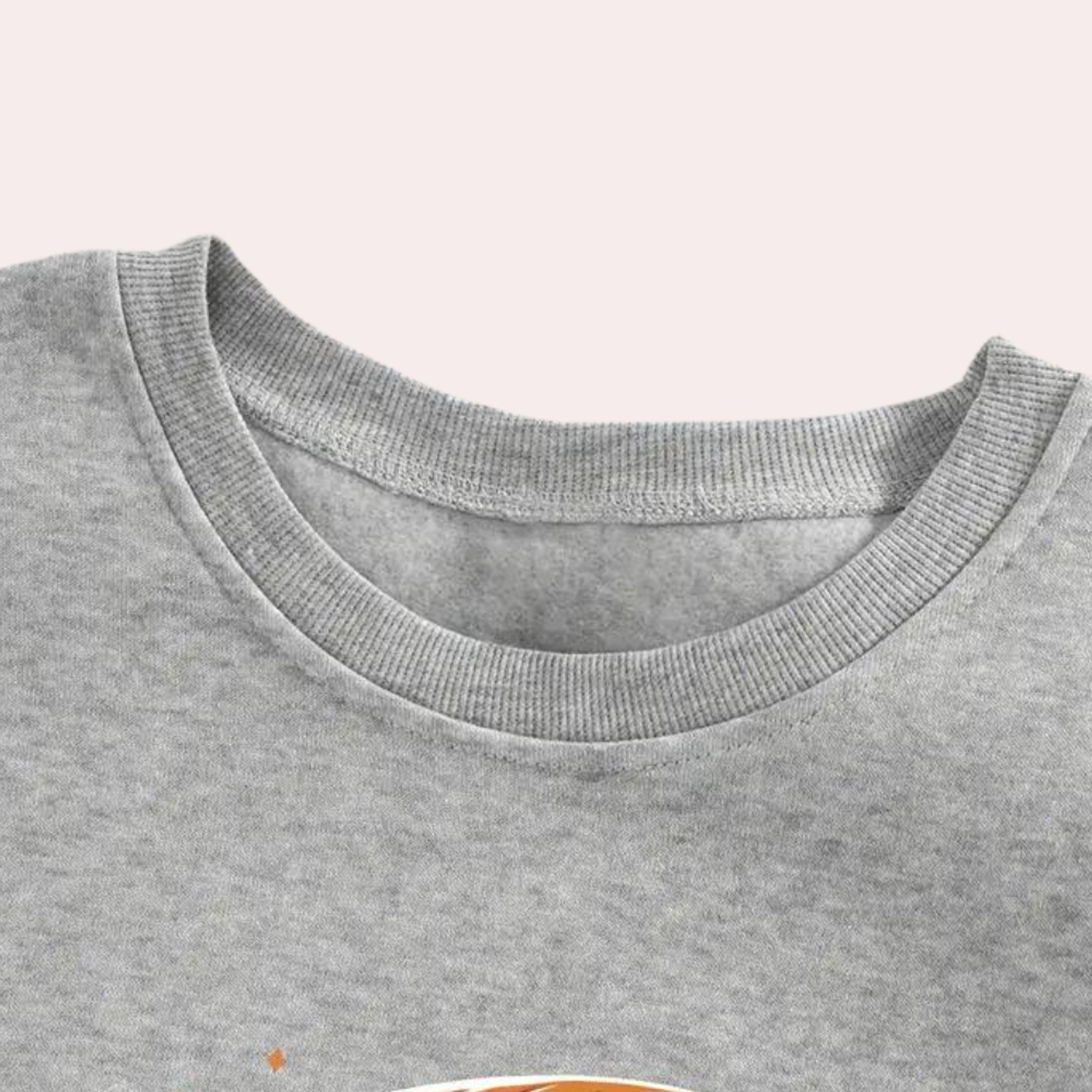 Halloween Graphic Sweatshirt Ghost Pumpkin Long Sleeve Crewneck - Image 4
