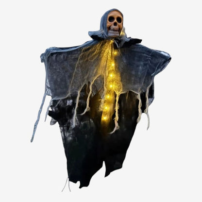 Halloween Hanging Ghost Spooky Decoration Draped Fabric Skull Light Indoor Festive - Image 4
