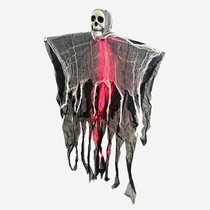 Halloween Hanging Ghost Spooky Decoration Draped Fabric Skull Light Indoor Festive - Image 3