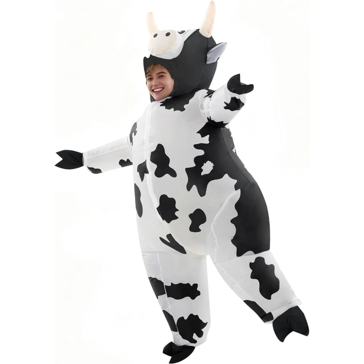 Halloween Inflatable Costume Cow With Integrated Blower Fan For A Comfortable And Lightweight Full-body Design - Image 3
