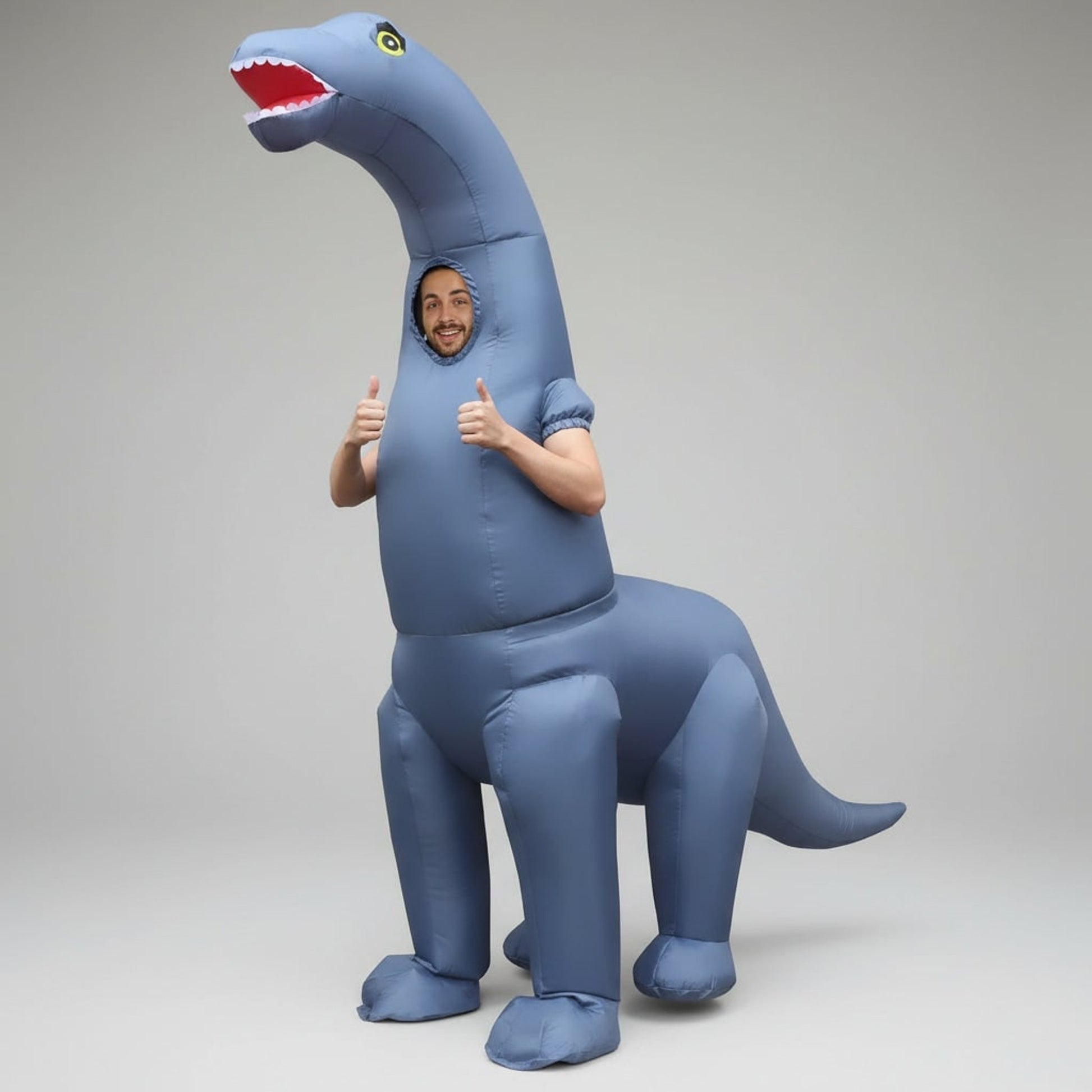 Halloween Inflatable Costume Long Neck And Tail Dinosaur Party Cosplay Suit With Instant Dino Transformation - Image 1