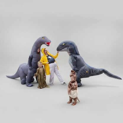 Halloween Inflatable Costume Long Neck And Tail Dinosaur Party Cosplay Suit With Instant Dino Transformation - Image 5
