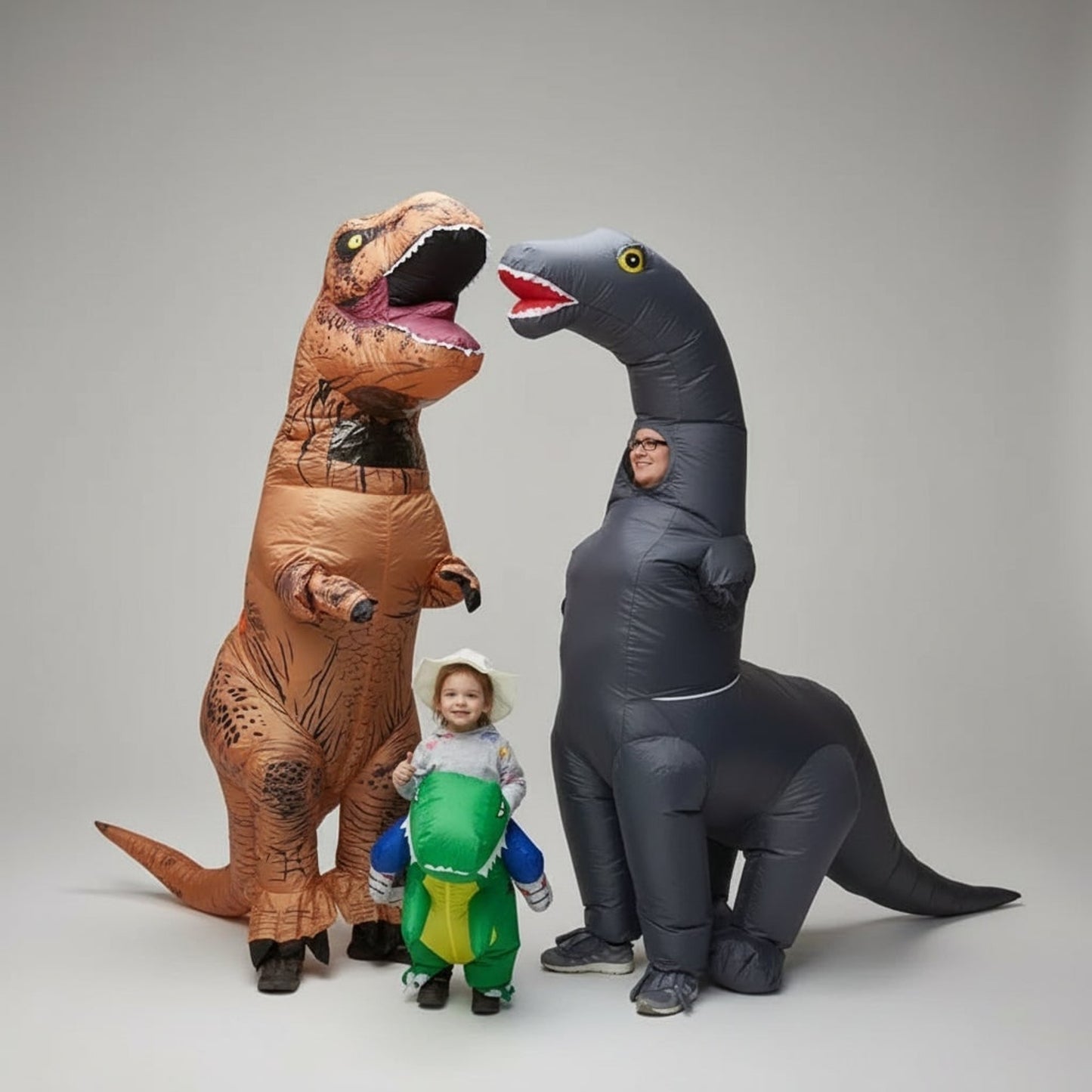 Halloween Inflatable Costume Long Neck And Tail Dinosaur Party Cosplay Suit With Instant Dino Transformation - Image 6