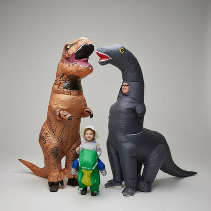Halloween Inflatable Costume Long Neck And Tail Dinosaur Party Cosplay Suit With Instant Dino Transformation - Image 6