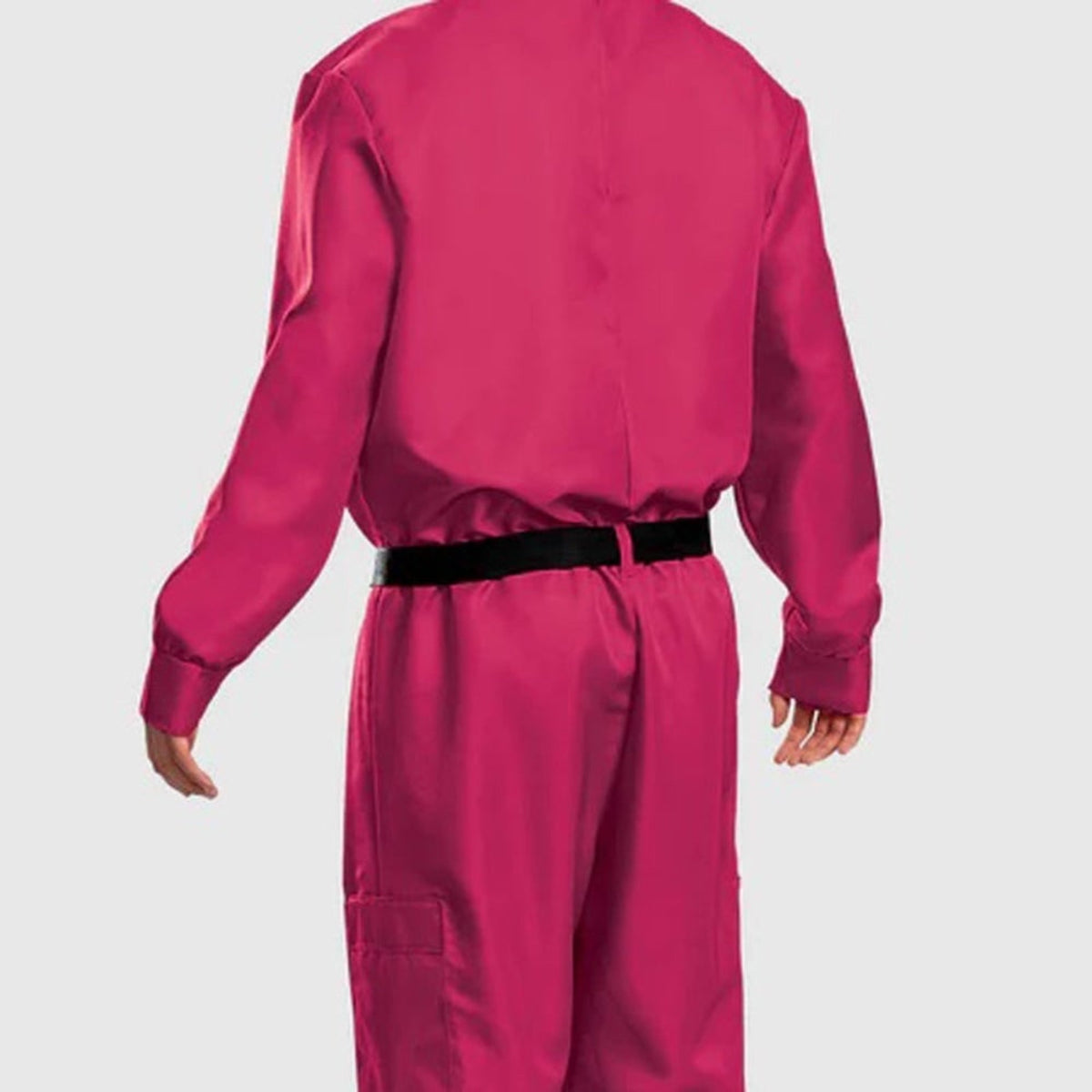 Halloween Jumpsuit Costume With Pink Hood And Belt For Party Complete Outfit - Image 6