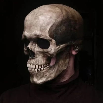 Halloween Mask Full Head Movable Jaw Realistic Skull - Image 4