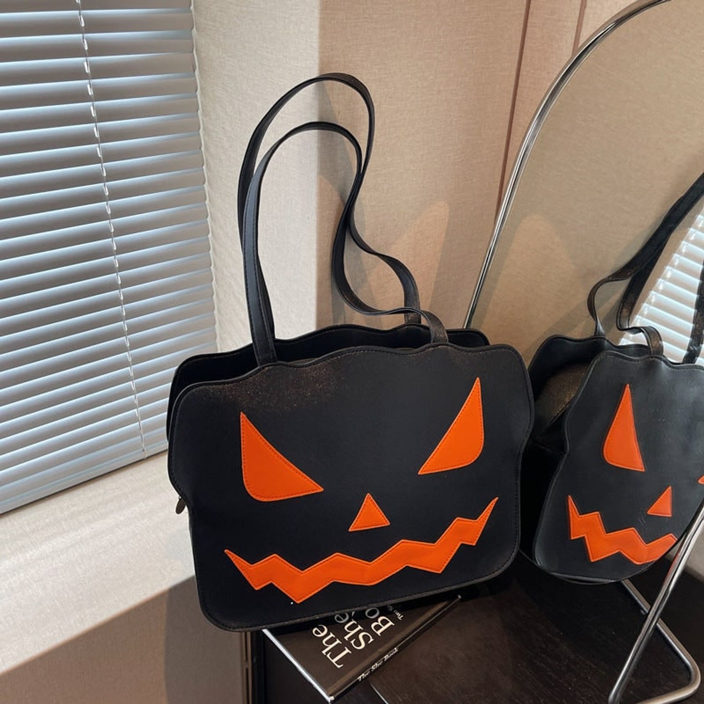 Halloween Messenger Bag Pumpkin Shoulder Tote Novelty Jack-O-Lantern Themed - Image 7