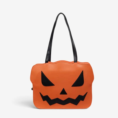 Halloween Messenger Bag Pumpkin Shoulder Tote Novelty Jack-O-Lantern Themed - Image 2