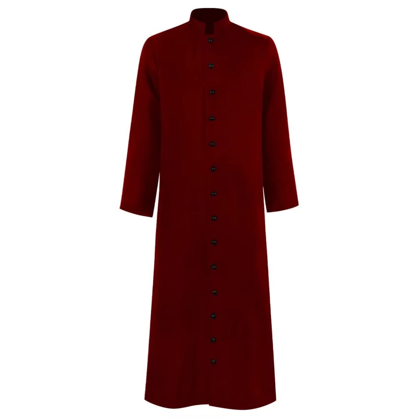 Halloween Priest Costume Authentic Ecclesiastical Look Robe With Button Front And Ankle-Length Silhouette For Character Outfit - Image 6
