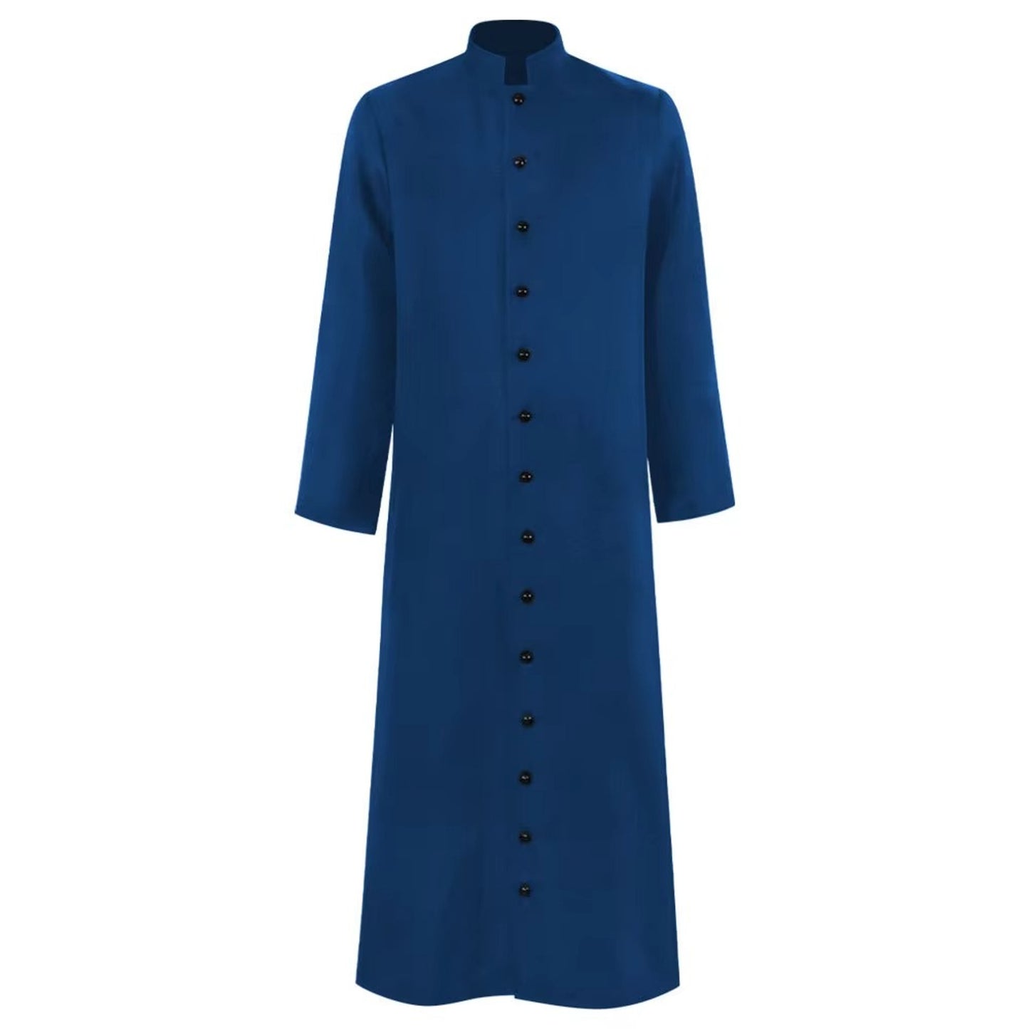 Halloween Priest Costume Authentic Ecclesiastical Look Robe With Button Front And Ankle-Length Silhouette For Character Outfit - Image 3
